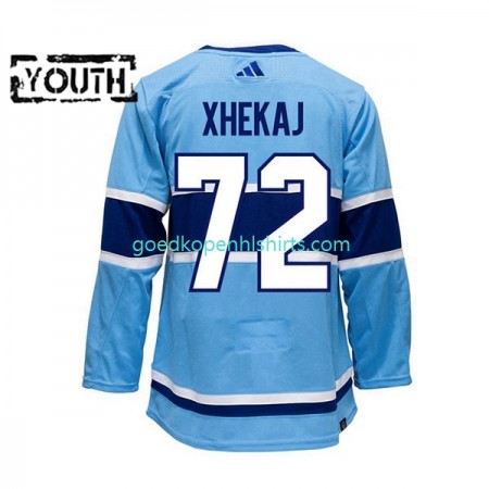 Montreal Canadiens Arber Xhekaj 72 Adidas 2022-2023 Reverse Retro Blauw Authentic Shirt - Kinderen